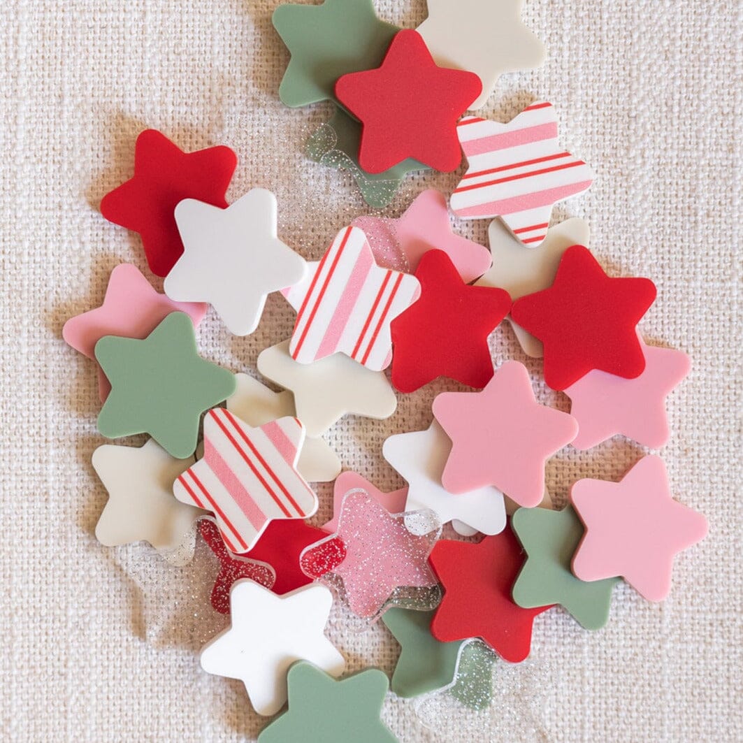 Extra Candy Cane Themed Star Tokens for Reward Jars Birch Bar + Co.