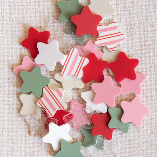 Extra Candy Cane Themed Star Tokens for Reward Jars Birch Bar + Co.