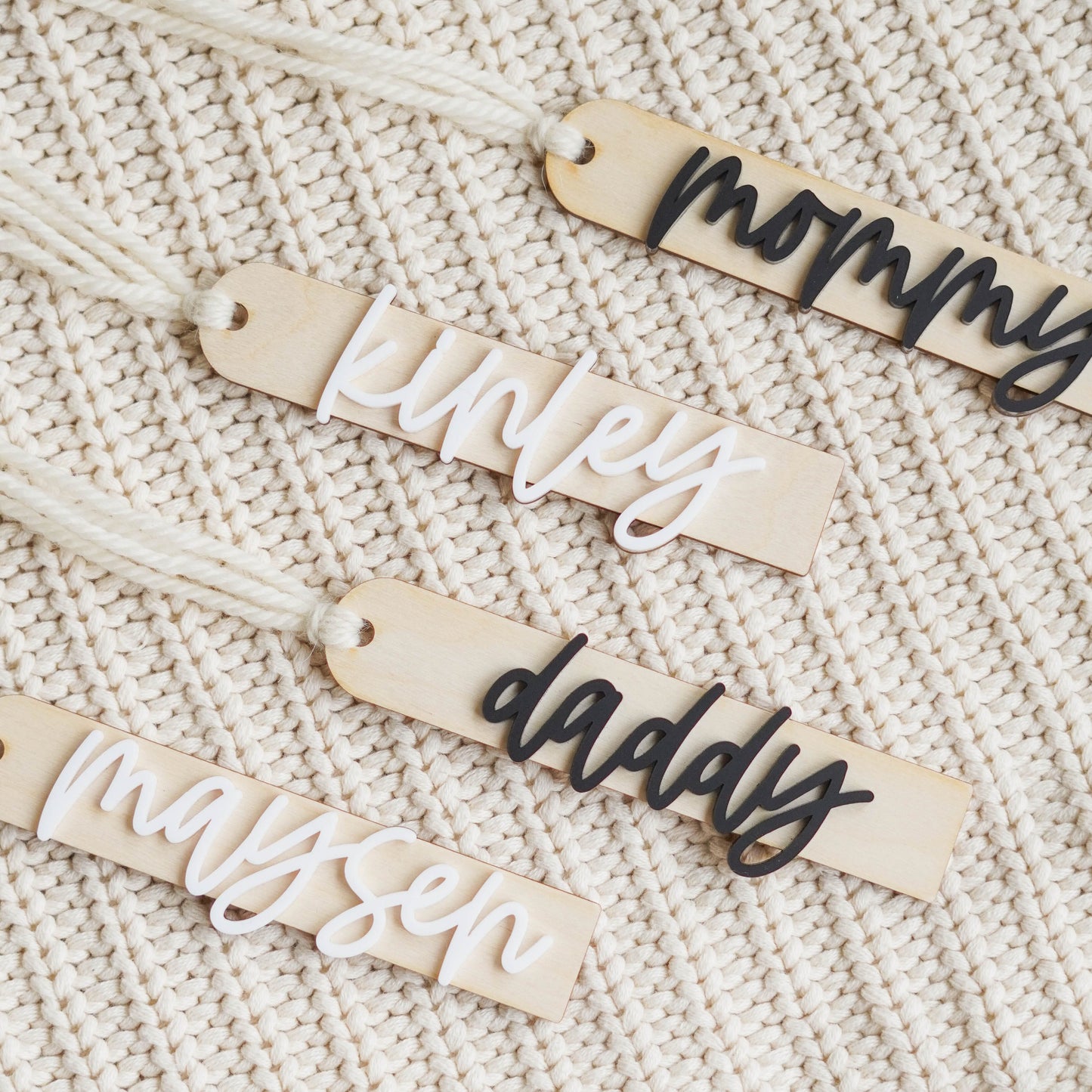 Personalized 3D Stocking Tags Birch Bar + Co.