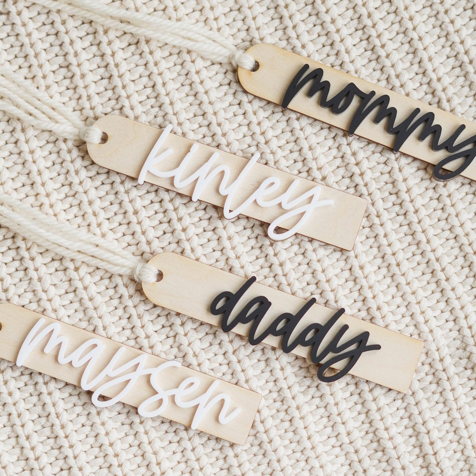 Personalized 3D Stocking Tags Birch Bar + Co.