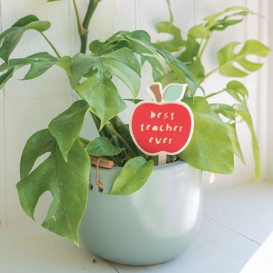 Teacher Apple Plant Stake Birch Bar + Co.