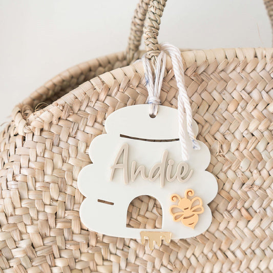 Beehive Acrylic Tag Birch Bar + Co.