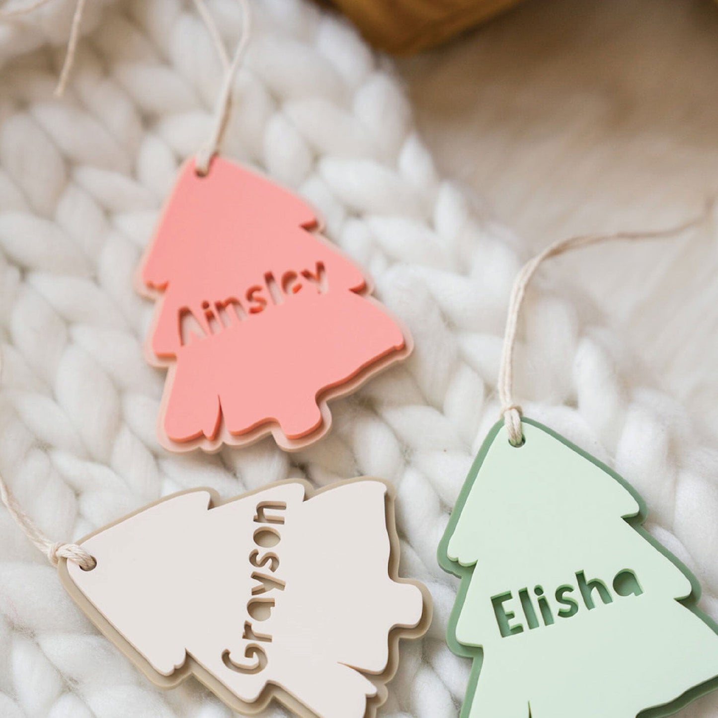 Personalized Tree Stocking Tag Birch Bar + Co.