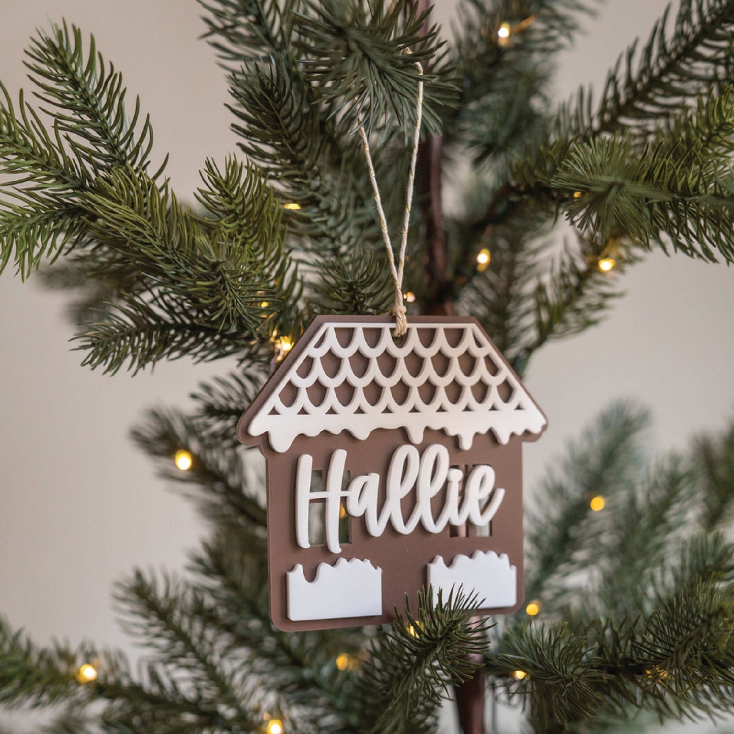 Personalized Gingerbread House Stocking Tag Birch Bar + Co.