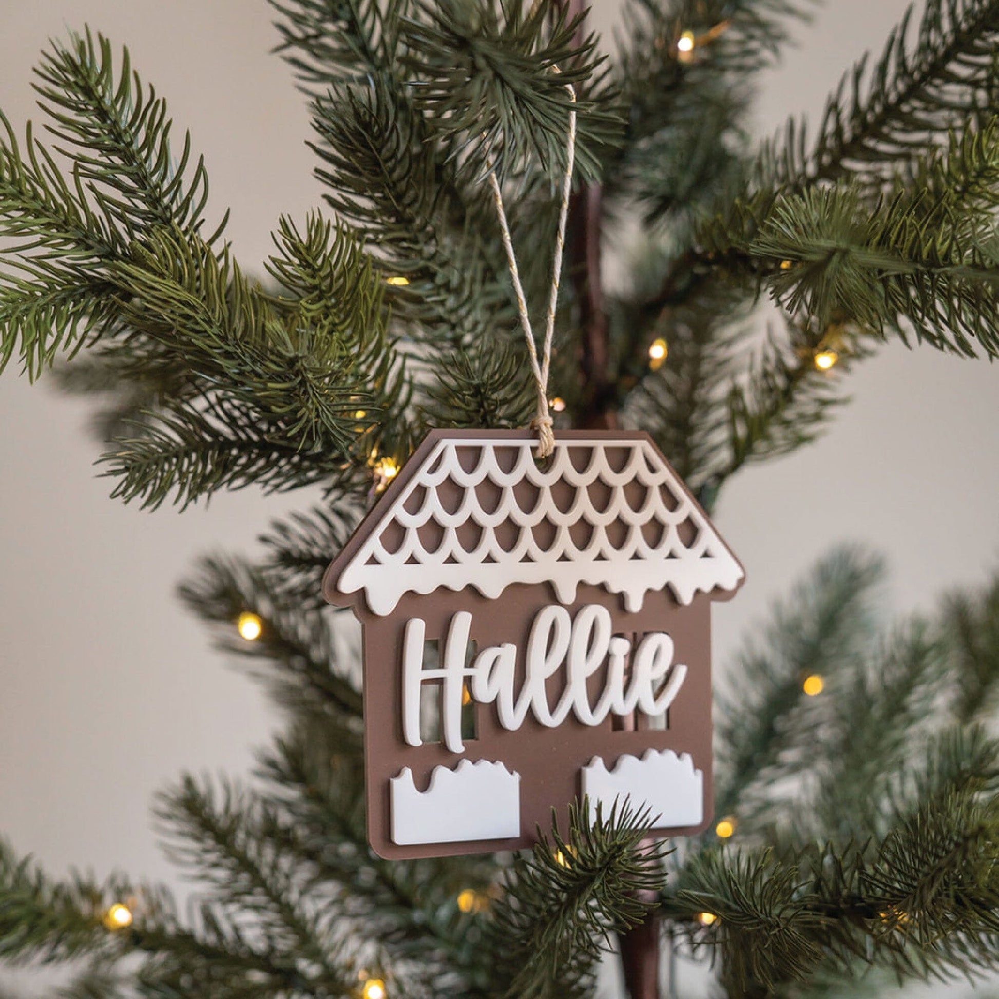Personalized Gingerbread House Stocking Tag Birch Bar + Co.