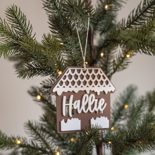 Personalized Gingerbread House Stocking Tag Birch Bar + Co.
