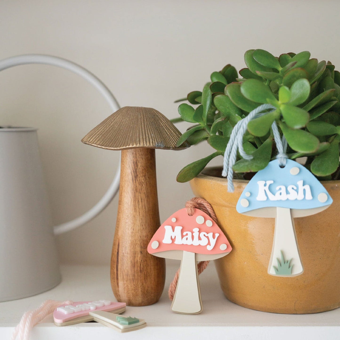 Mushroom Acrylic Tag Birch Bar + Co.