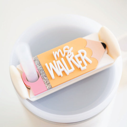 Pencil Tumbler Name Plate Birch Bar + Co.