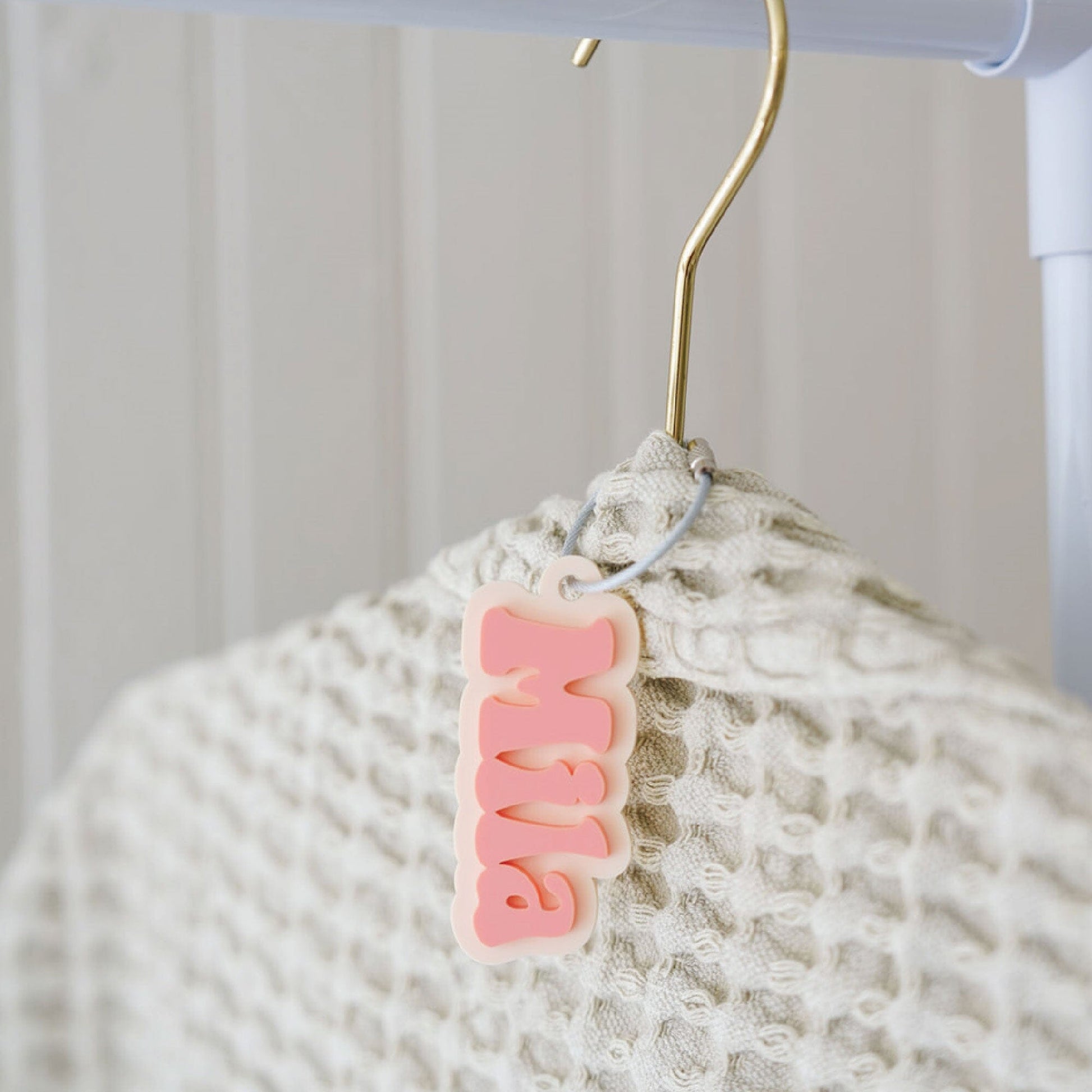 Acrylic Retro Name Bag Tag Birch Bar + Co.