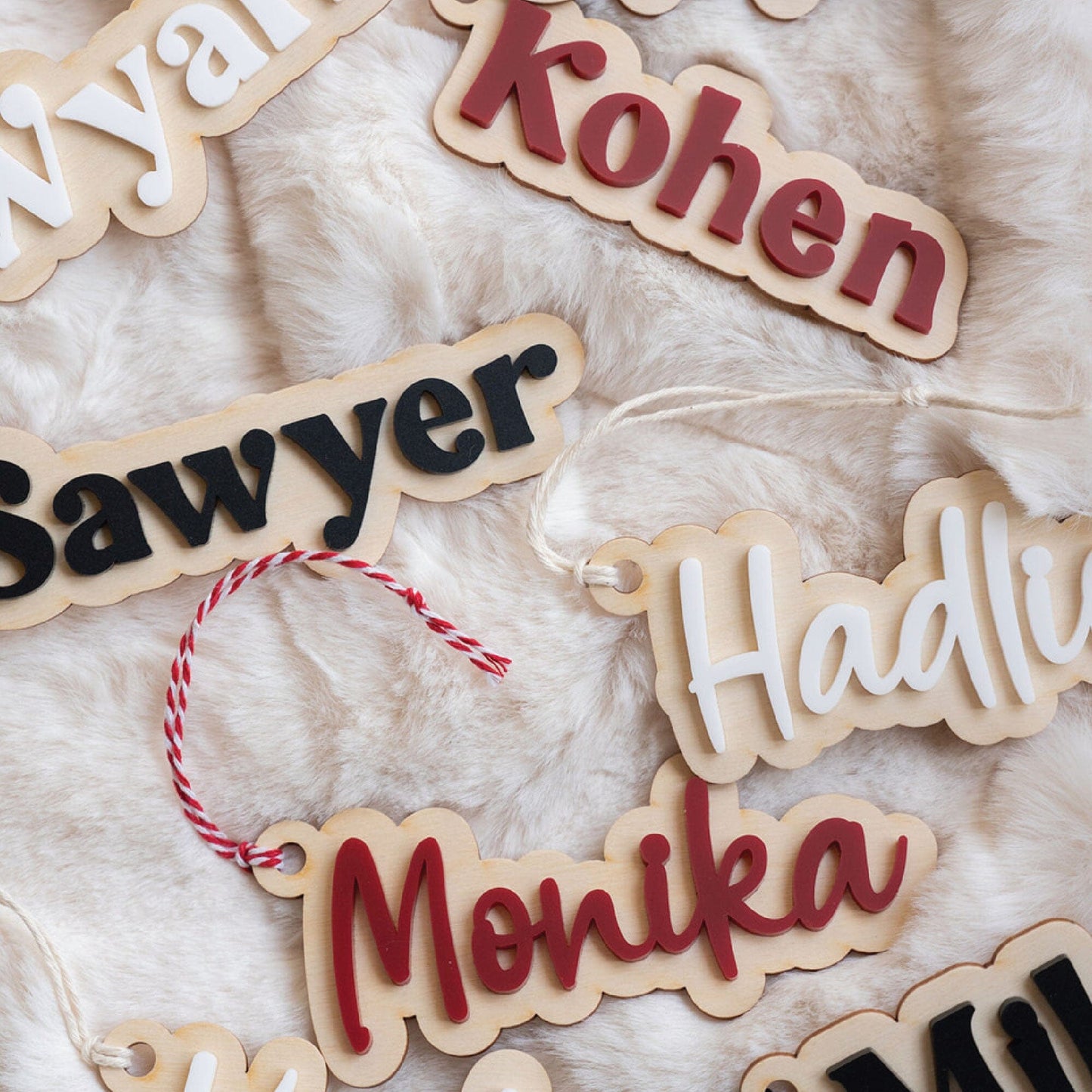 Personalized Holiday Stocking Name Tags Birch Bar + Co.