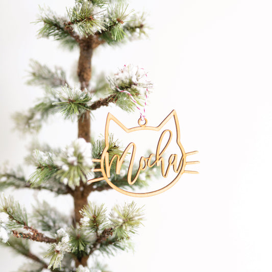 Personalized Cat Ornament Birch Bar + Co.