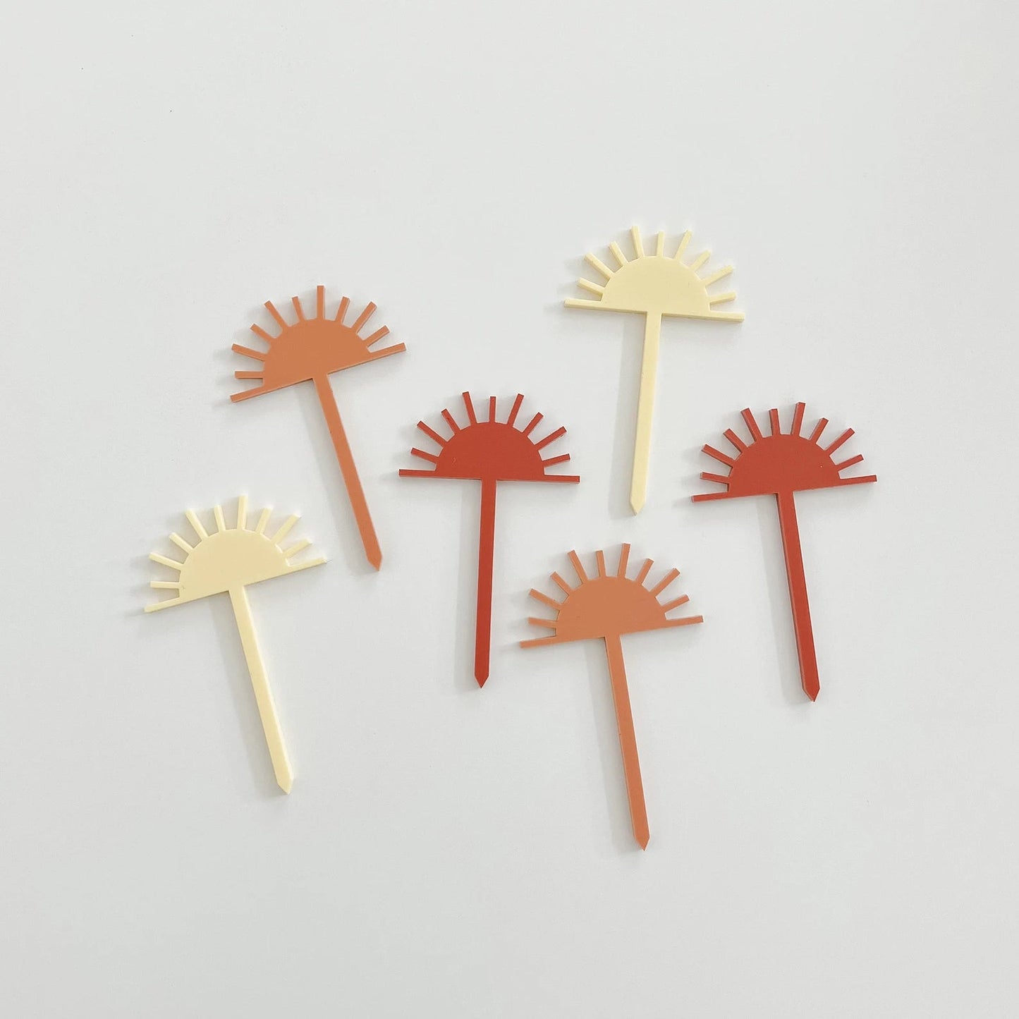 Half Sun Acrylic Cupcake Toppers Birch Bar + Co.