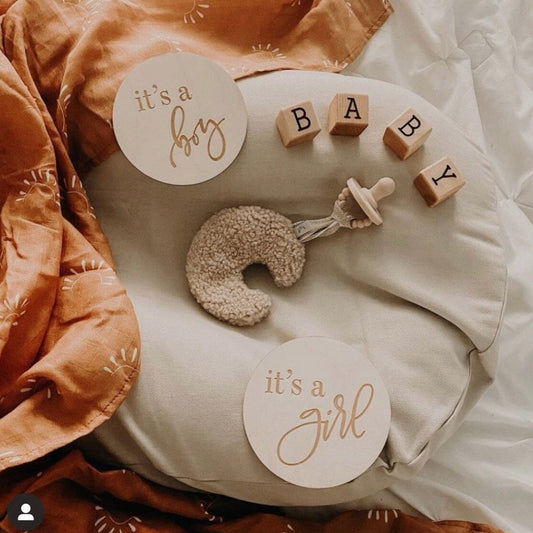 Engraved Sign - It’s a Boy/Girl Birch Bar + Co.