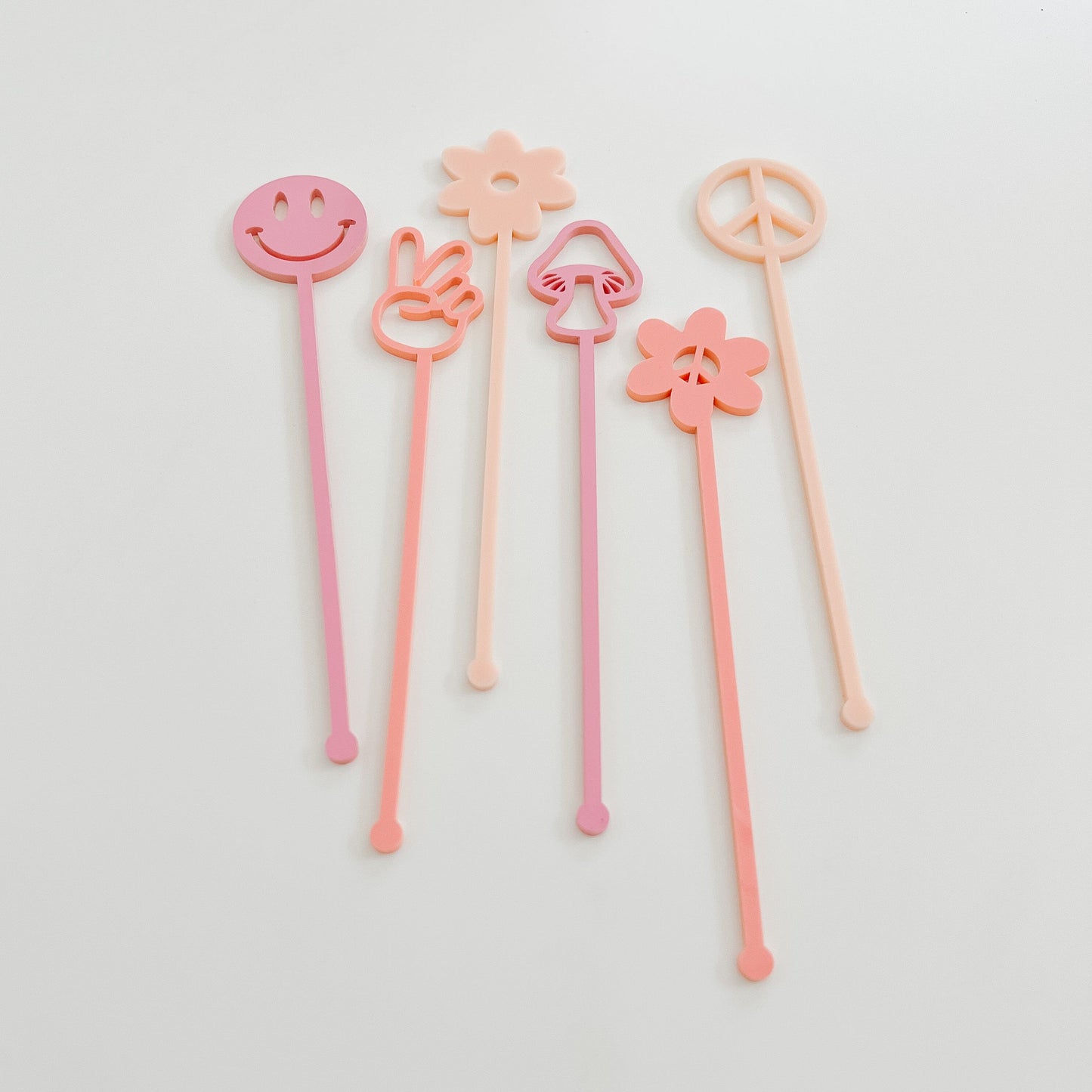 Groovy Themed Acrylic Swizzle Sticks Birch Bar + Co.
