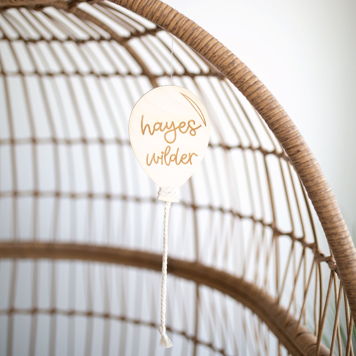 Engraved Balloon Birth Announcement Birch Bar + Co.