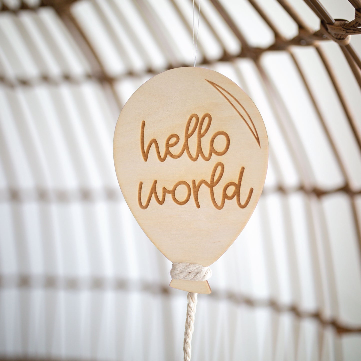 Engraved Balloon Birth Announcement Birch Bar + Co.