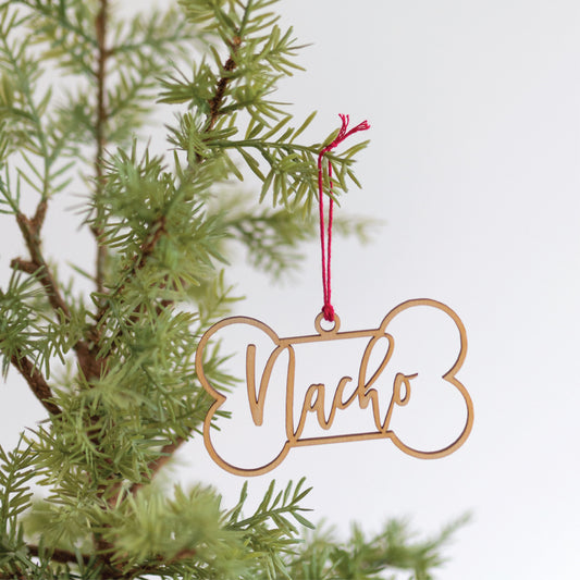 Personalized Dog Bone Ornament Birch Bar + Co.
