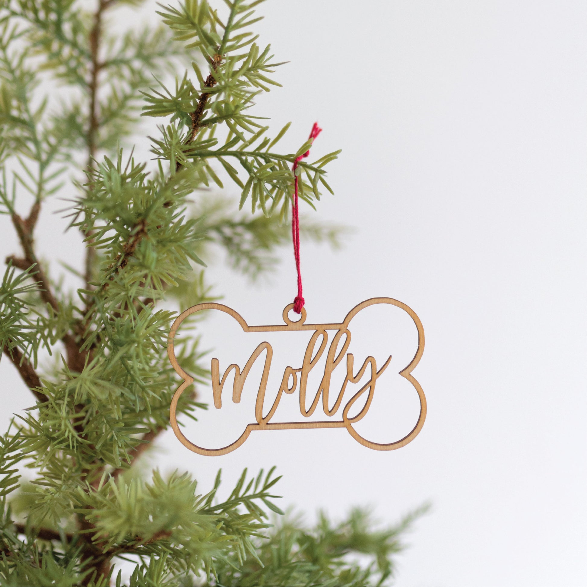 Personalized Dog Bone Ornament Birch Bar + Co.