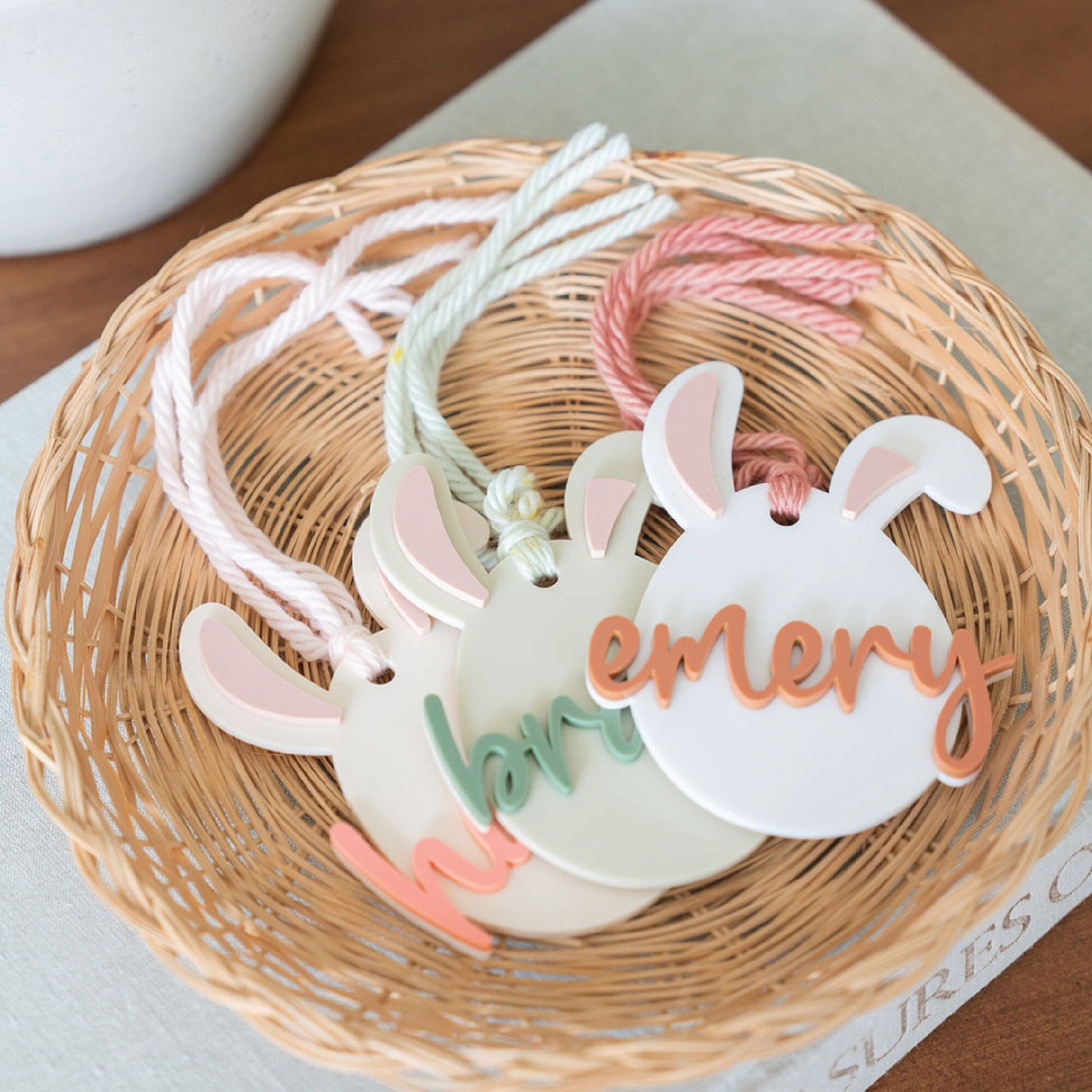 Personalized Easter Bunny Basket Tag Birch Bar + Co.