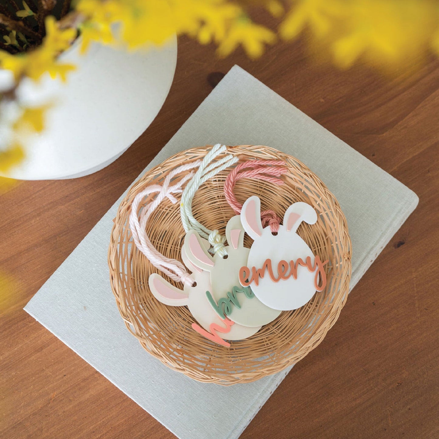 Personalized Easter Bunny Basket Tag Birch Bar + Co.
