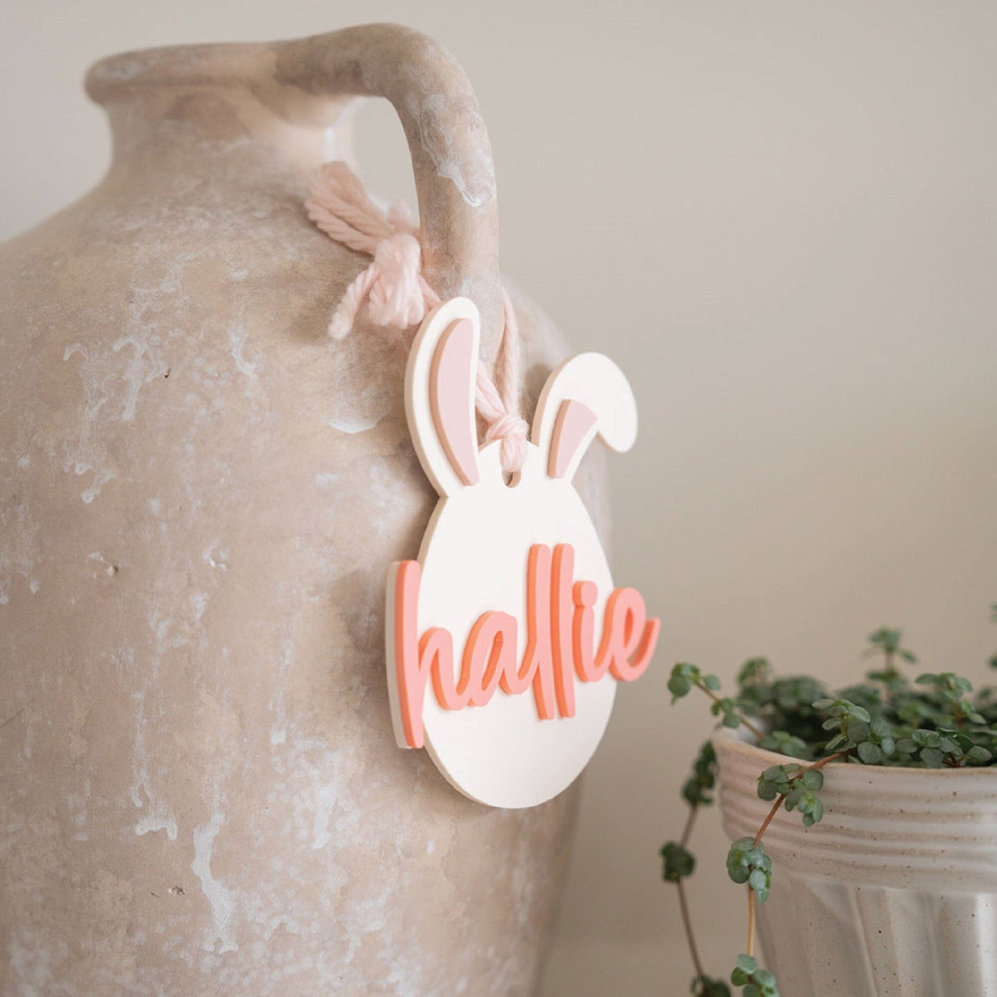 Personalized Easter Bunny Basket Tag Birch Bar + Co.