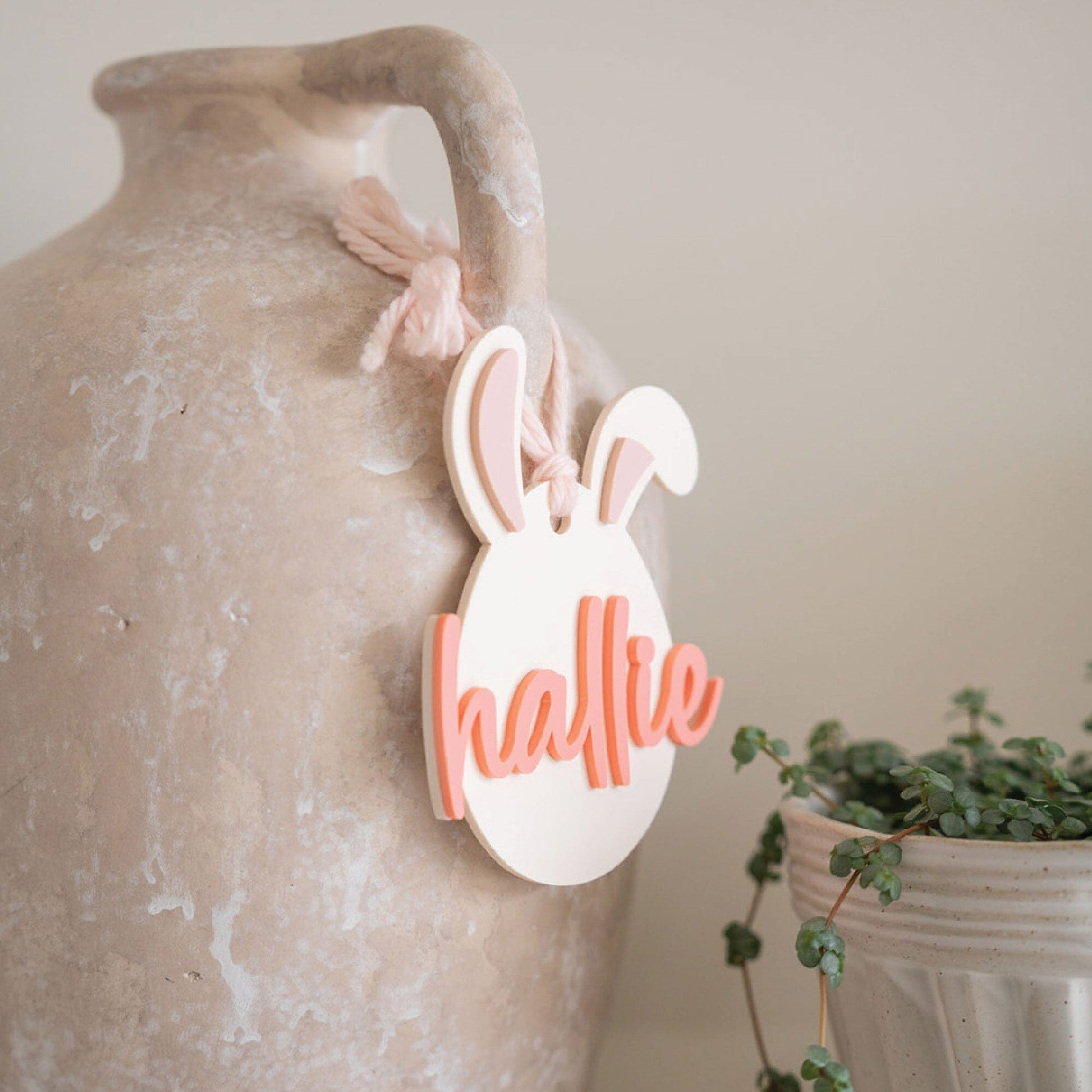 Personalized Easter Bunny Basket Tag Birch Bar + Co.