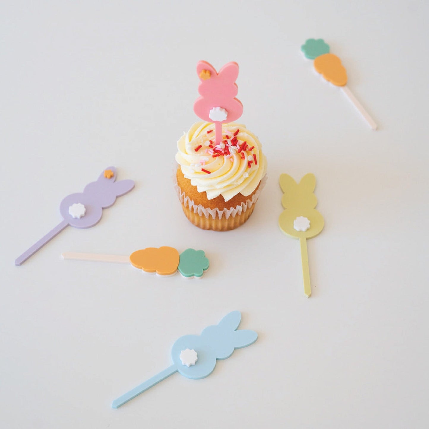 Easter Bunny + Carrot Cupcake Toppers Birch Bar + Co.