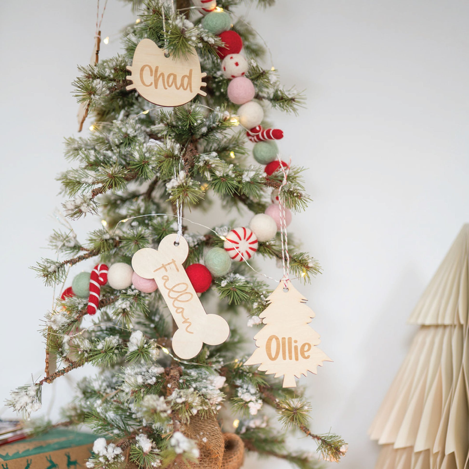 Engraved Tree Stocking Tags Birch Bar + Co.