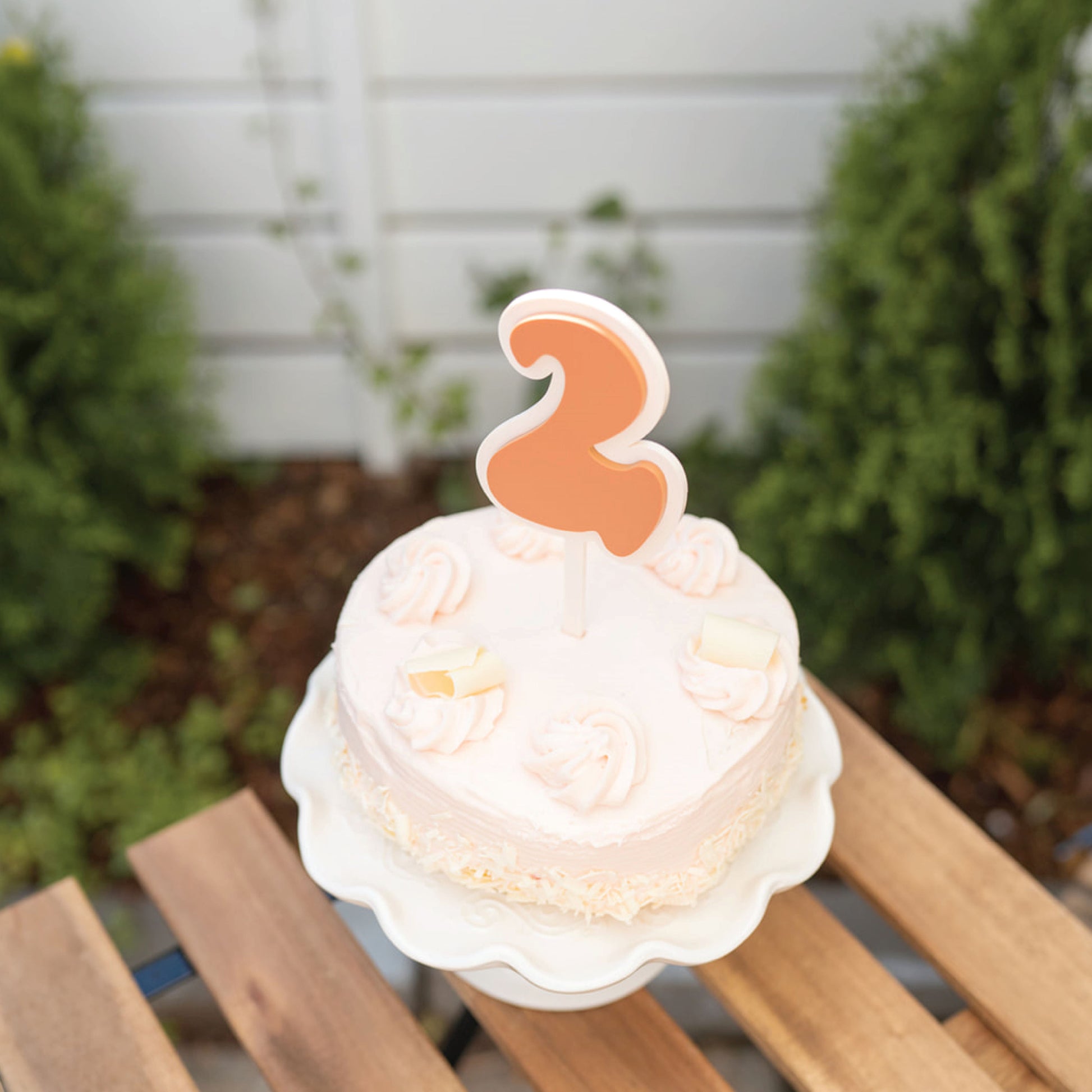 Retro Number Acrylic Cake Topper Birch Bar + Co.