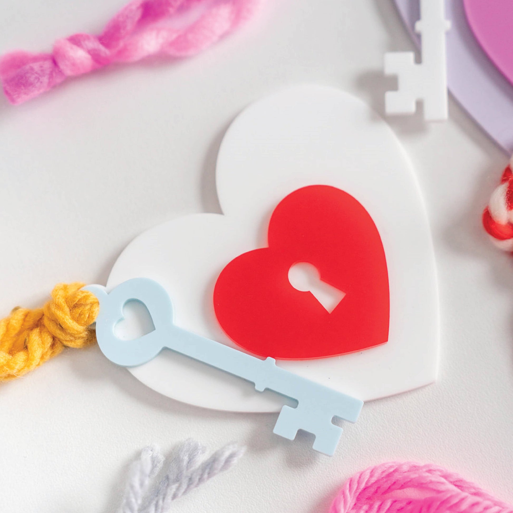 Acrylic Heart Locket Tag Birch Bar + Co.