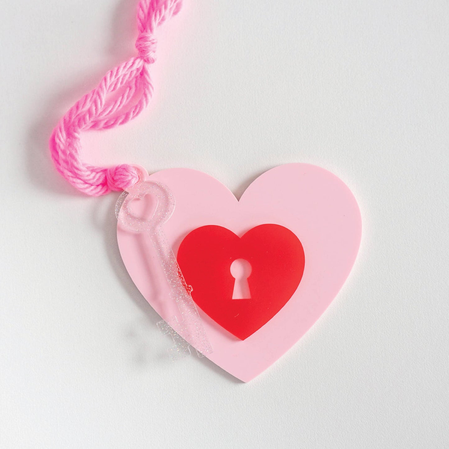Acrylic Heart Locket Tag Birch Bar + Co.