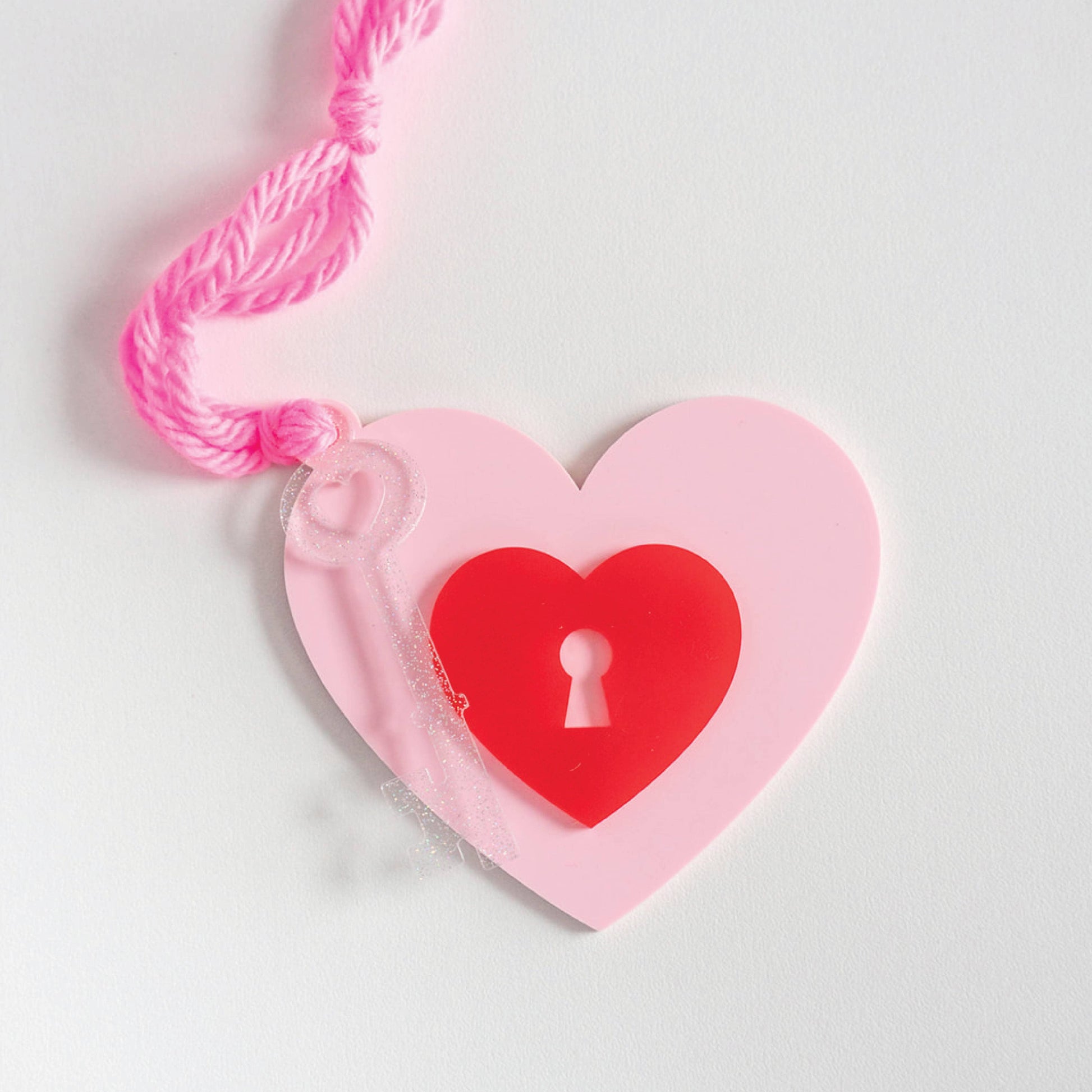 Acrylic Heart Locket Tag Birch Bar + Co.