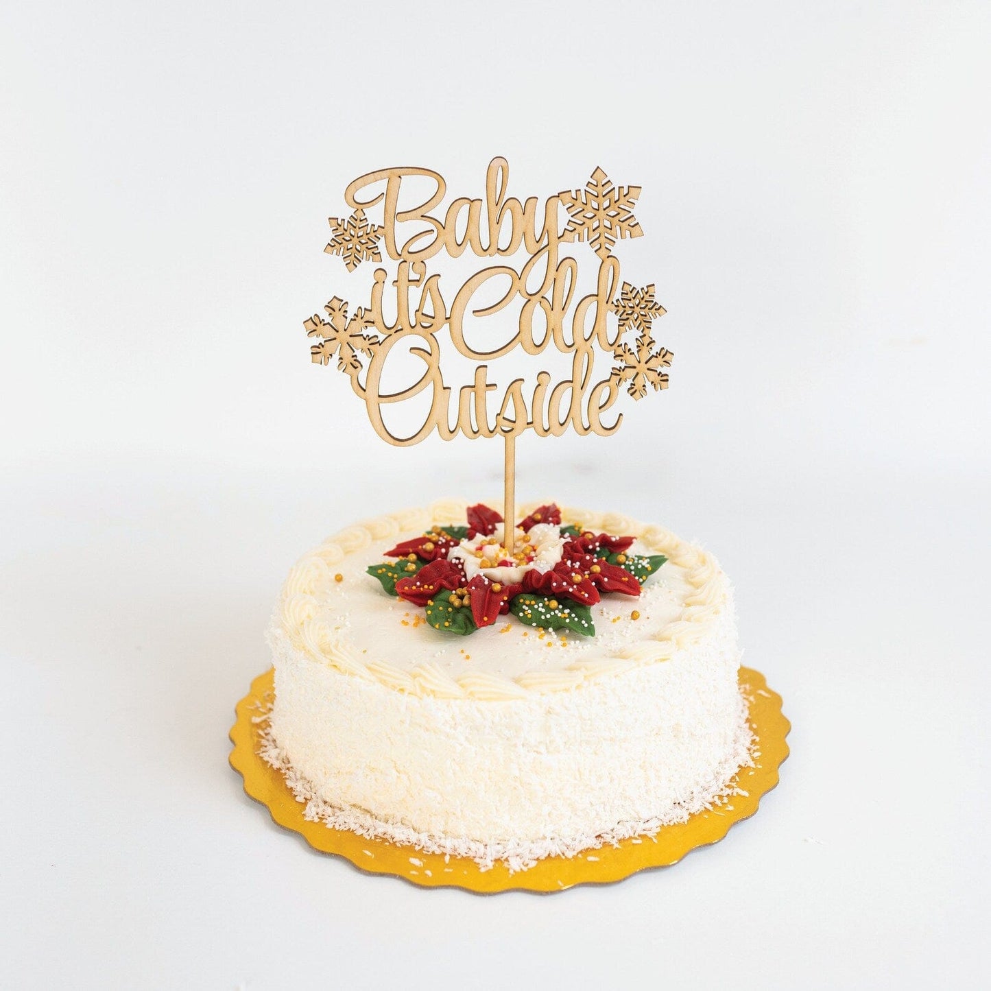 Baby It's Cold Outside Wood Cake Topper Birch Bar + Co.