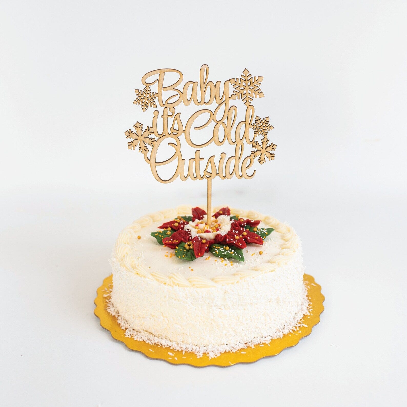 Baby It's Cold Outside Wood Cake Topper Birch Bar + Co.