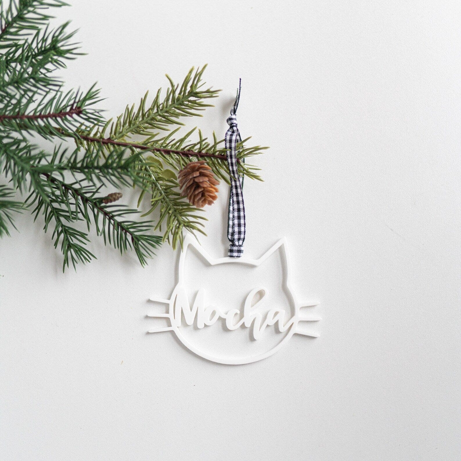 Personalized Cat Acrylic Ornament Birch Bar + Co.