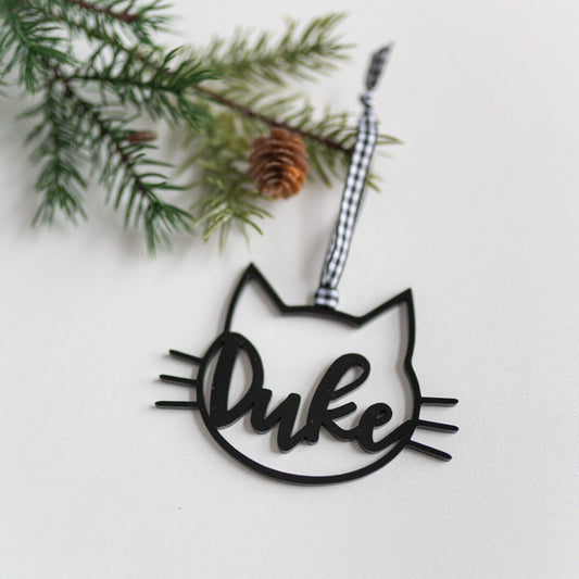 Personalized Cat Acrylic Ornament Birch Bar + Co.