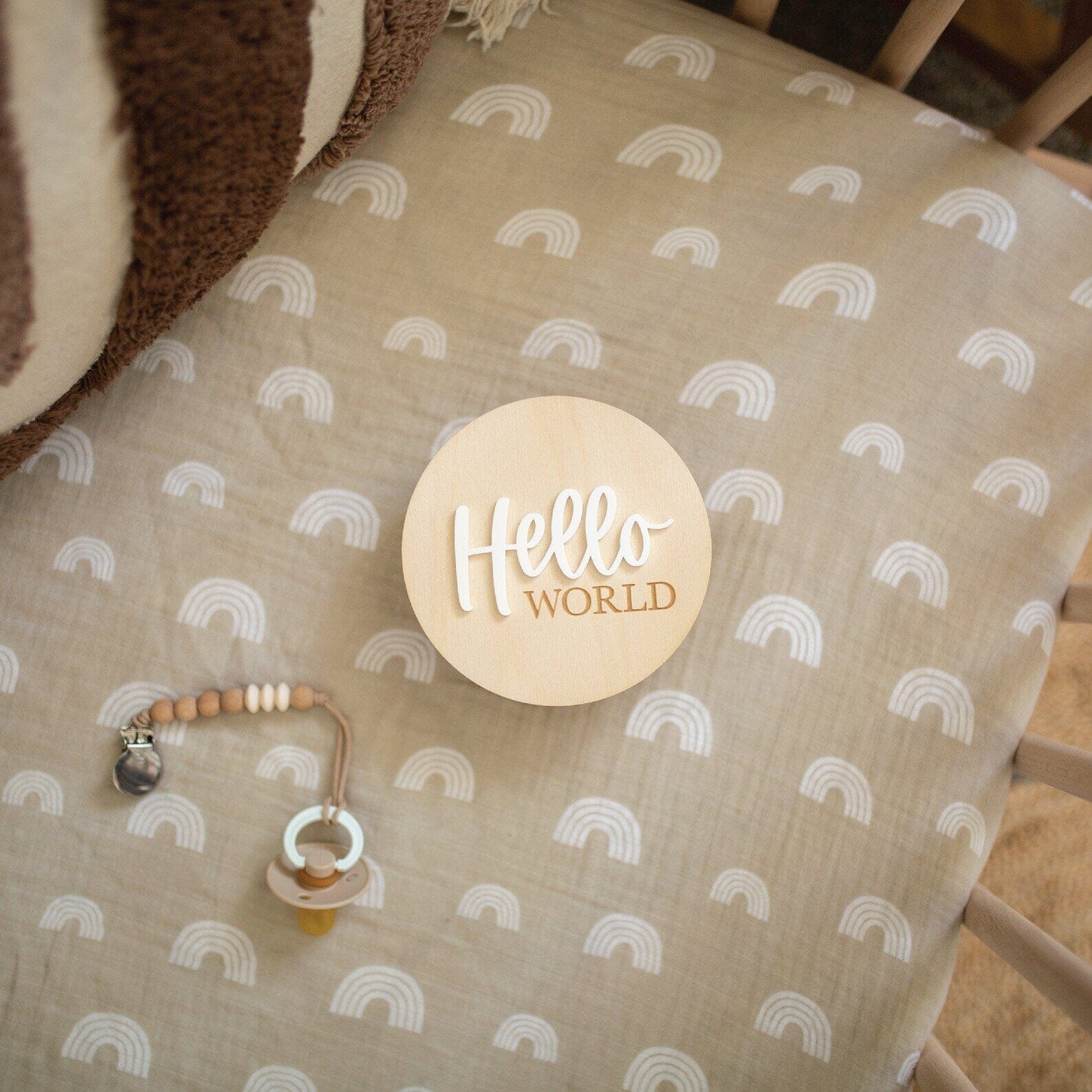 Hello World Baby Sign Birch Bar + Co.