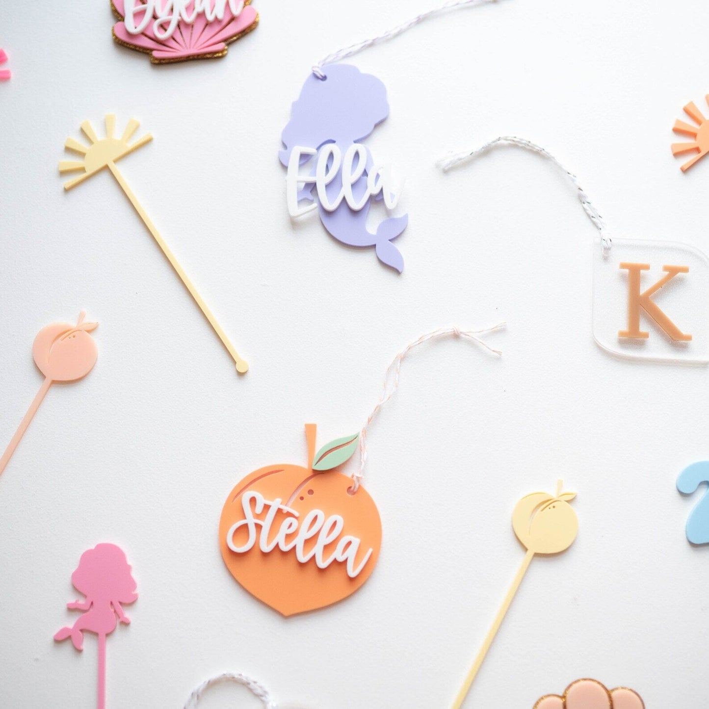 Peach Acrylic Swizzle Sticks Birch Bar + Co.