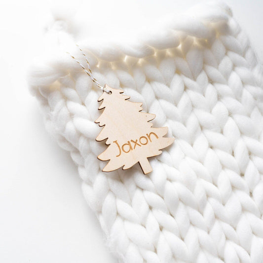 Engraved Tree Stocking Tags Birch Bar + Co.