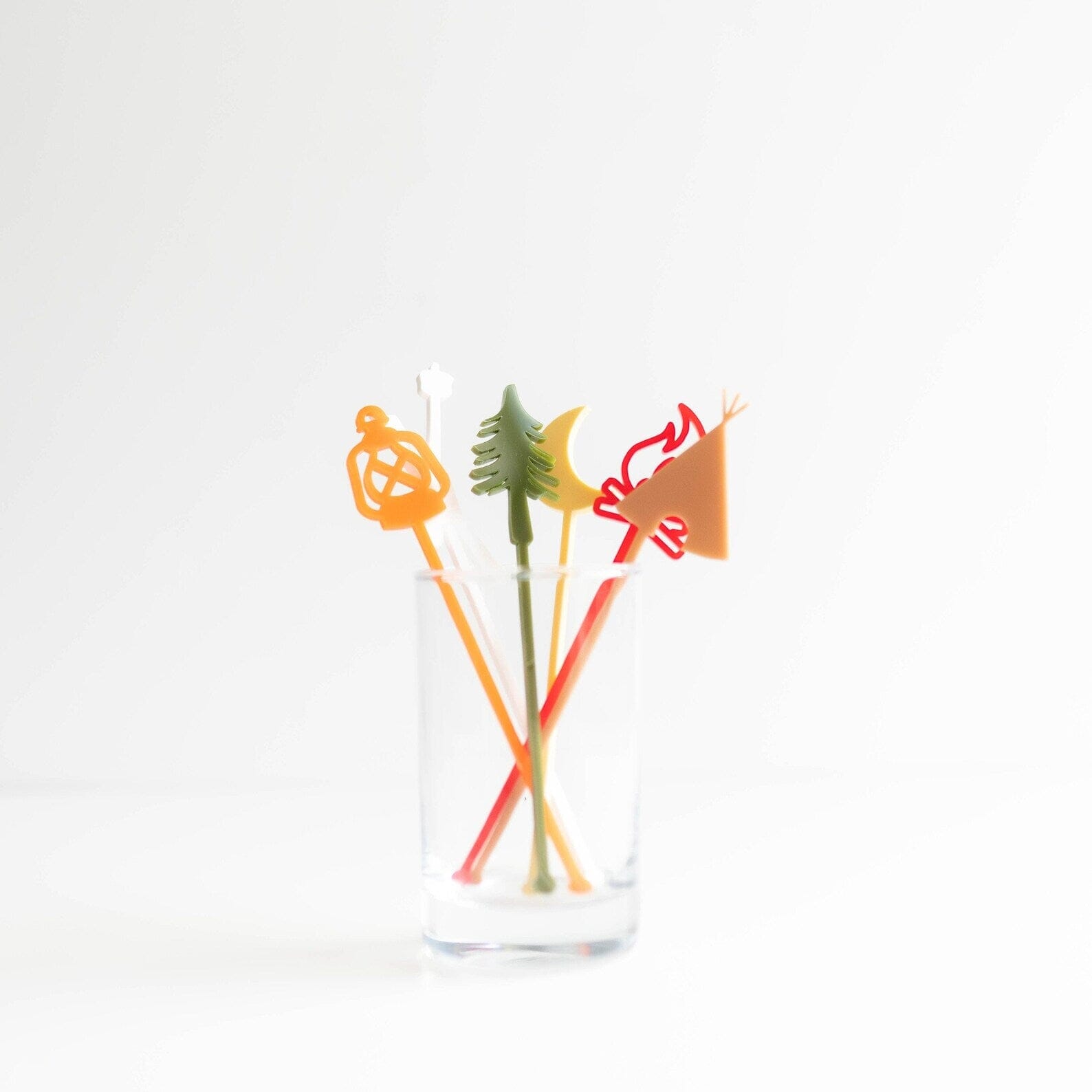 Happy Camper Acrylic Swizzle Sticks Birch Bar + Co.
