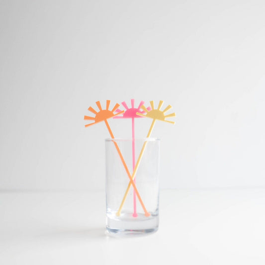 Sunshine Acrylic Swizzle Sticks Birch Bar + Co.