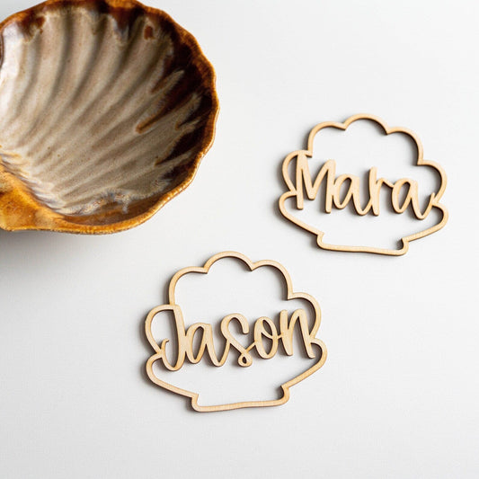 Seashell Place Cards Birch Bar + Co.