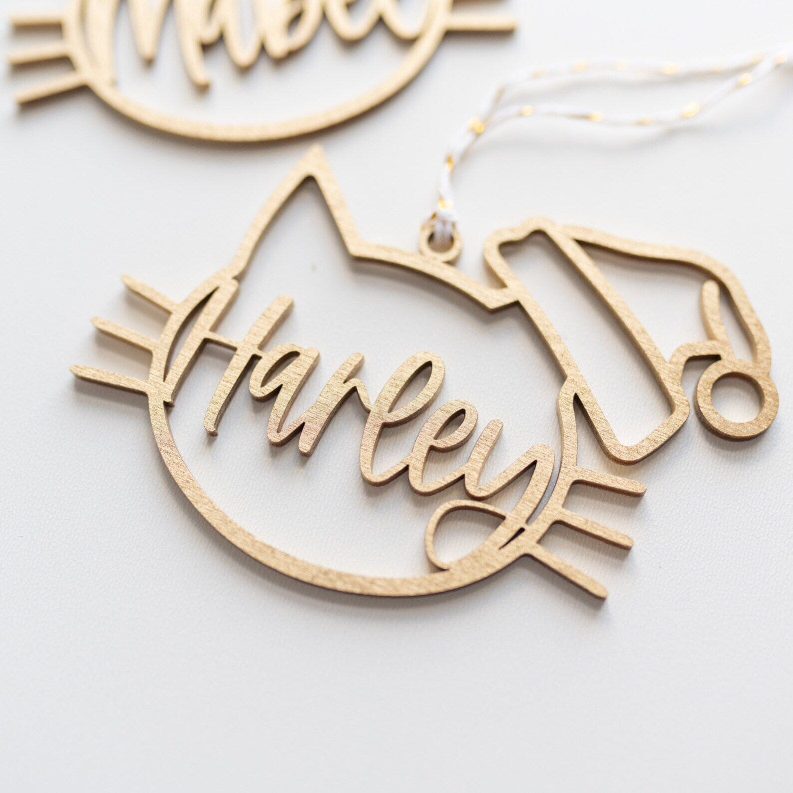 Personalized Cat with Tuque Ornament Birch Bar + Co.