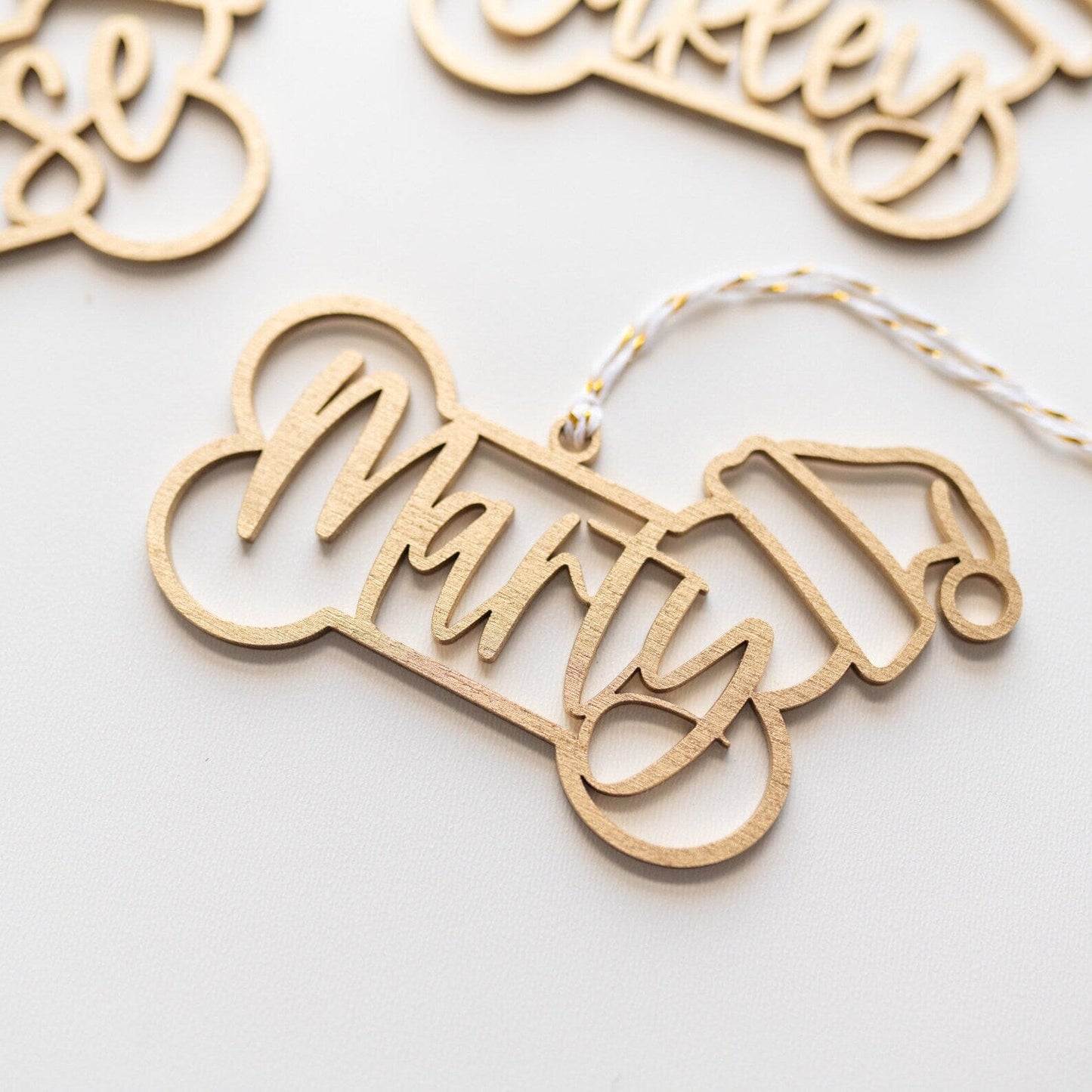 Personalized Dog Bone with Tuque Ornament Birch Bar + Co.