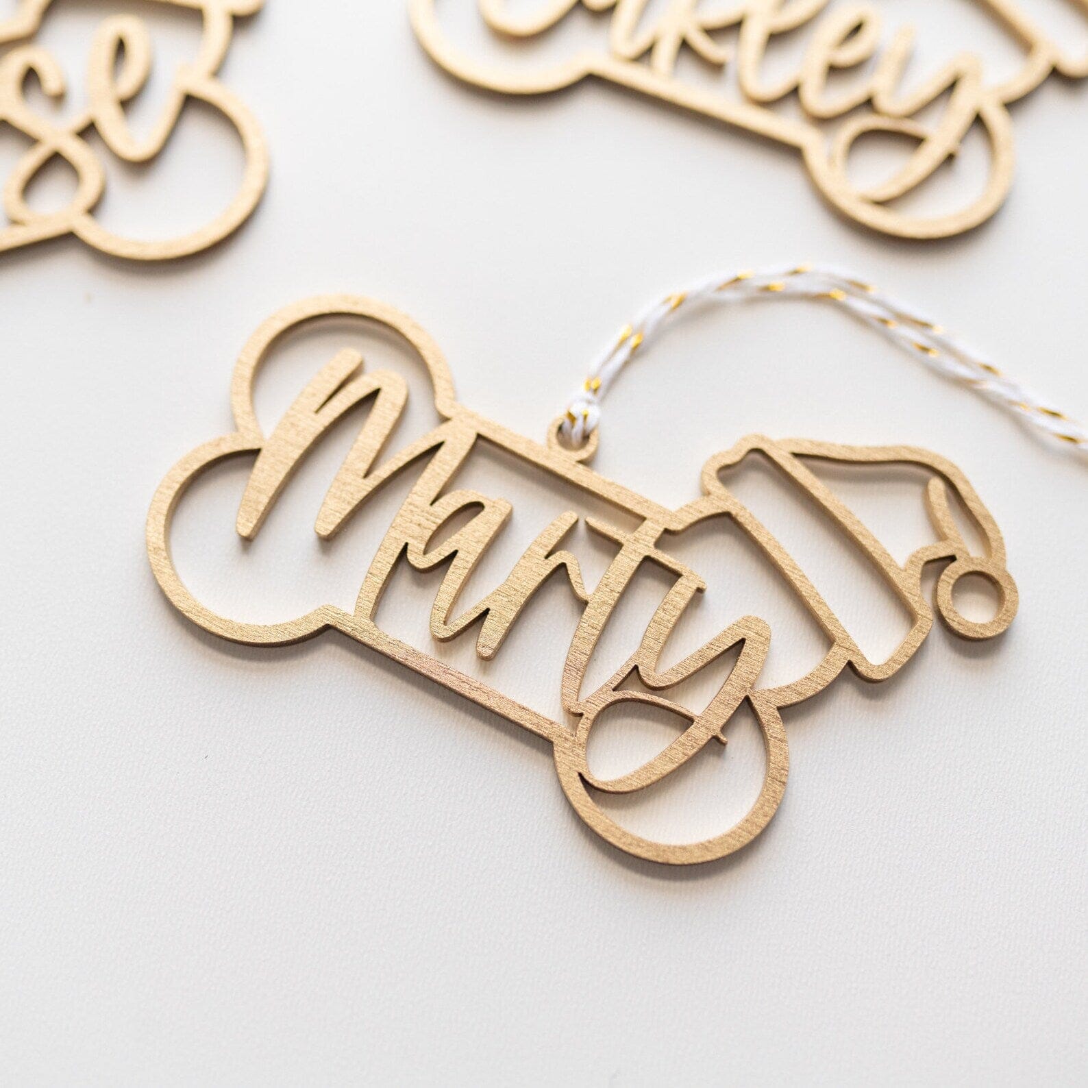 Personalized Dog Bone with Tuque Ornament Birch Bar + Co.