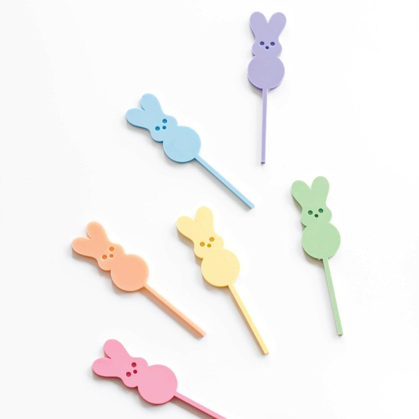 Bunny Acrylic Cupcake Toppers Birch Bar + Co.