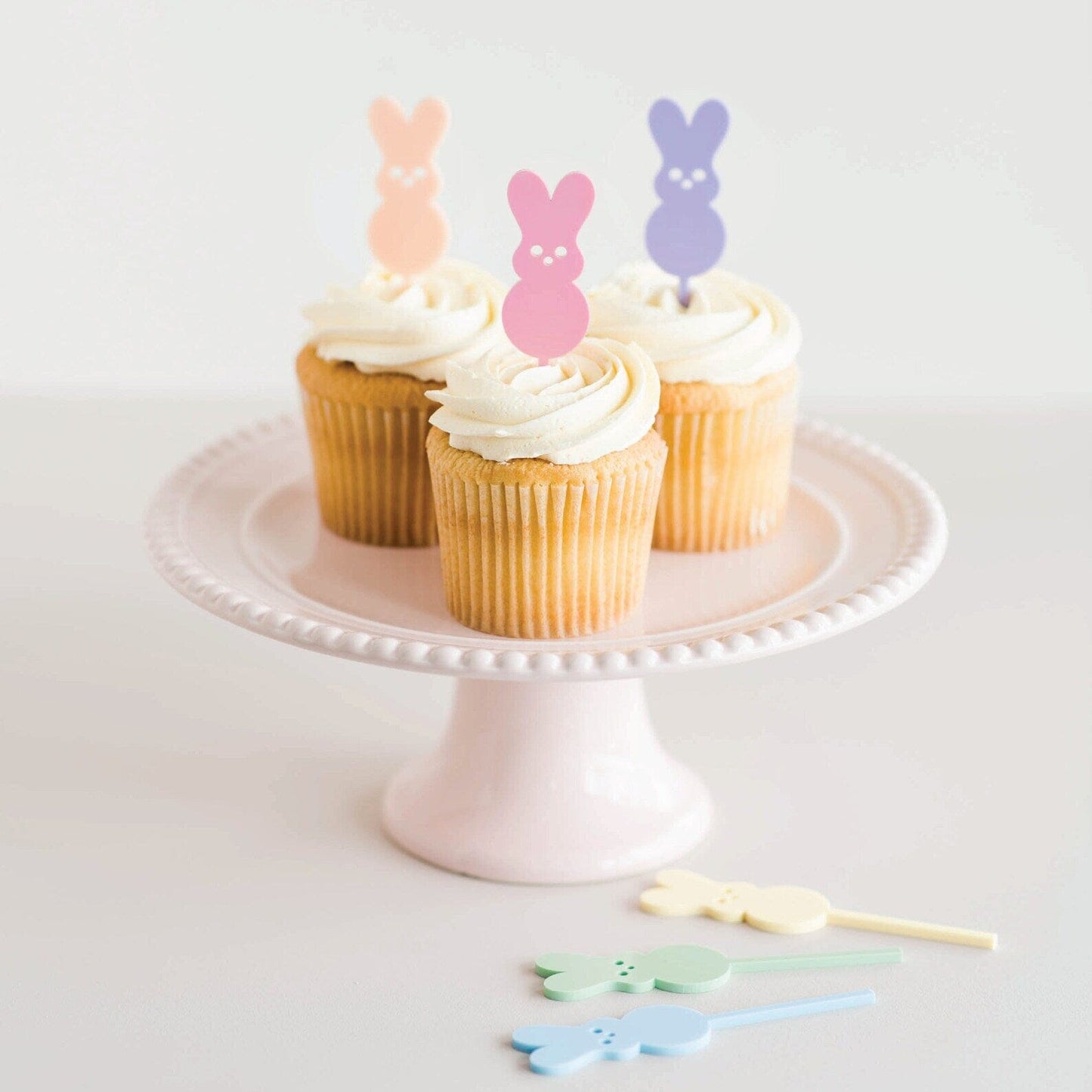 Bunny Acrylic Cupcake Toppers Birch Bar + Co.