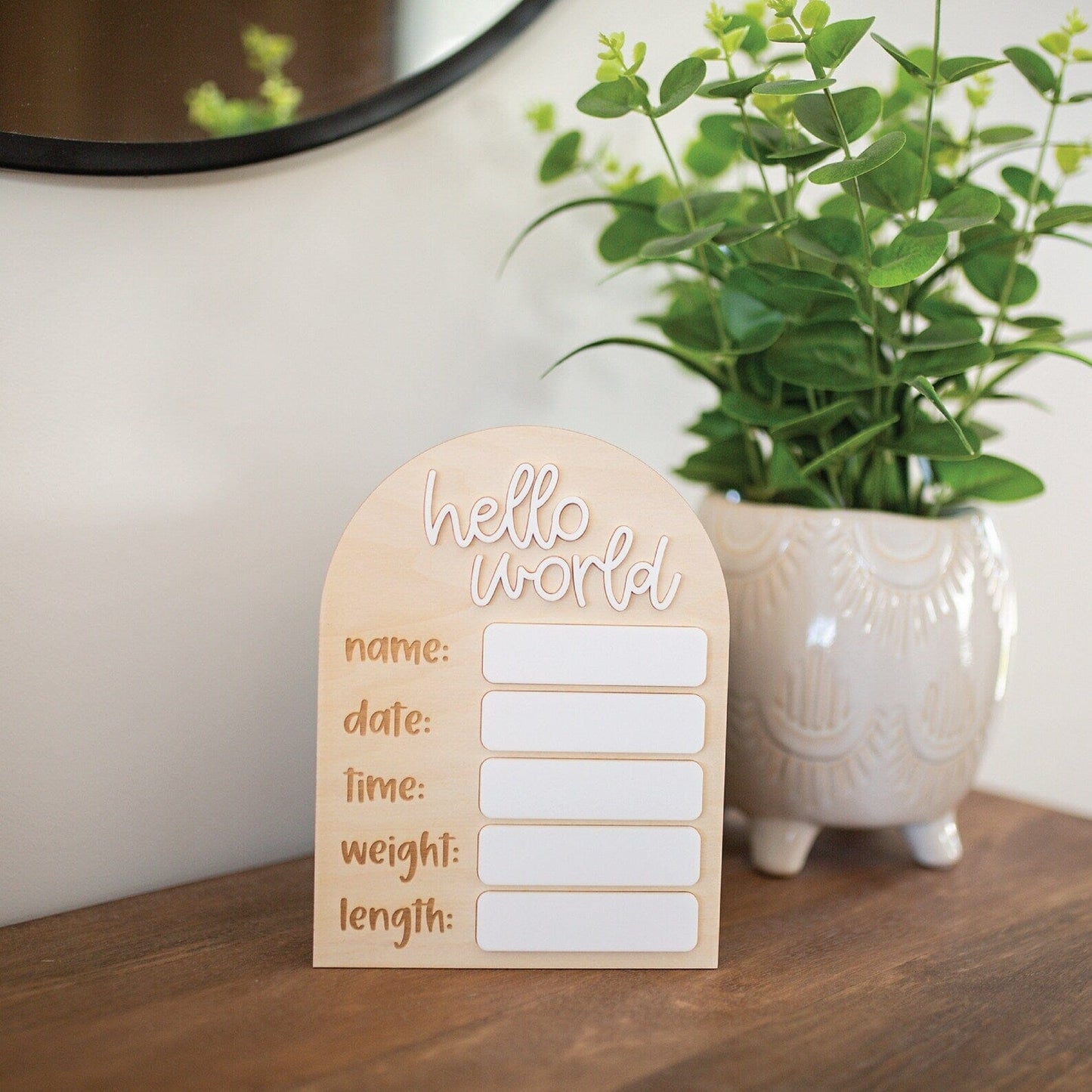 Newborn Whiteboard Announcement Sign Birch Bar + Co.