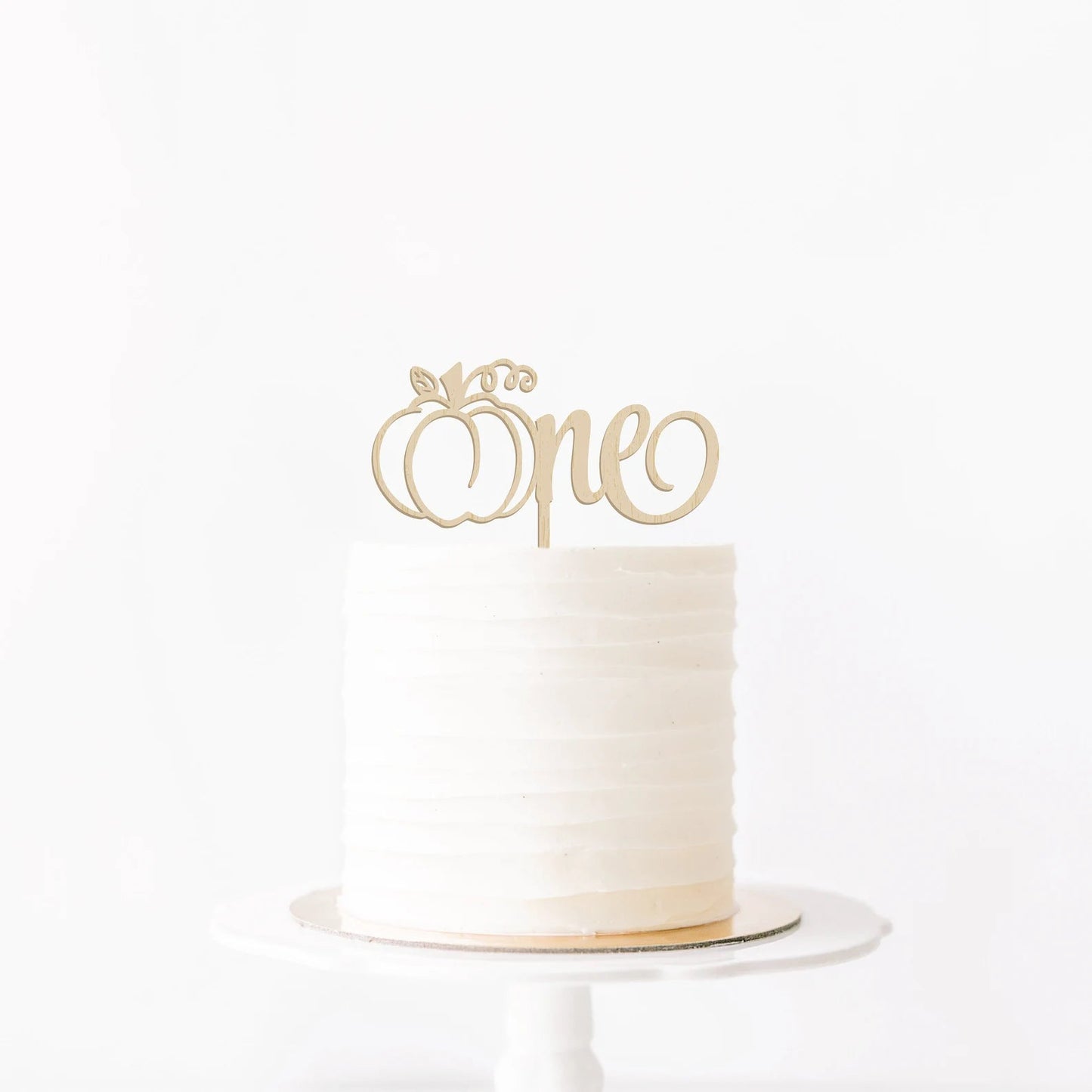 Pumpkin One Birthday Wood Cake Topper Birch Bar + Co.
