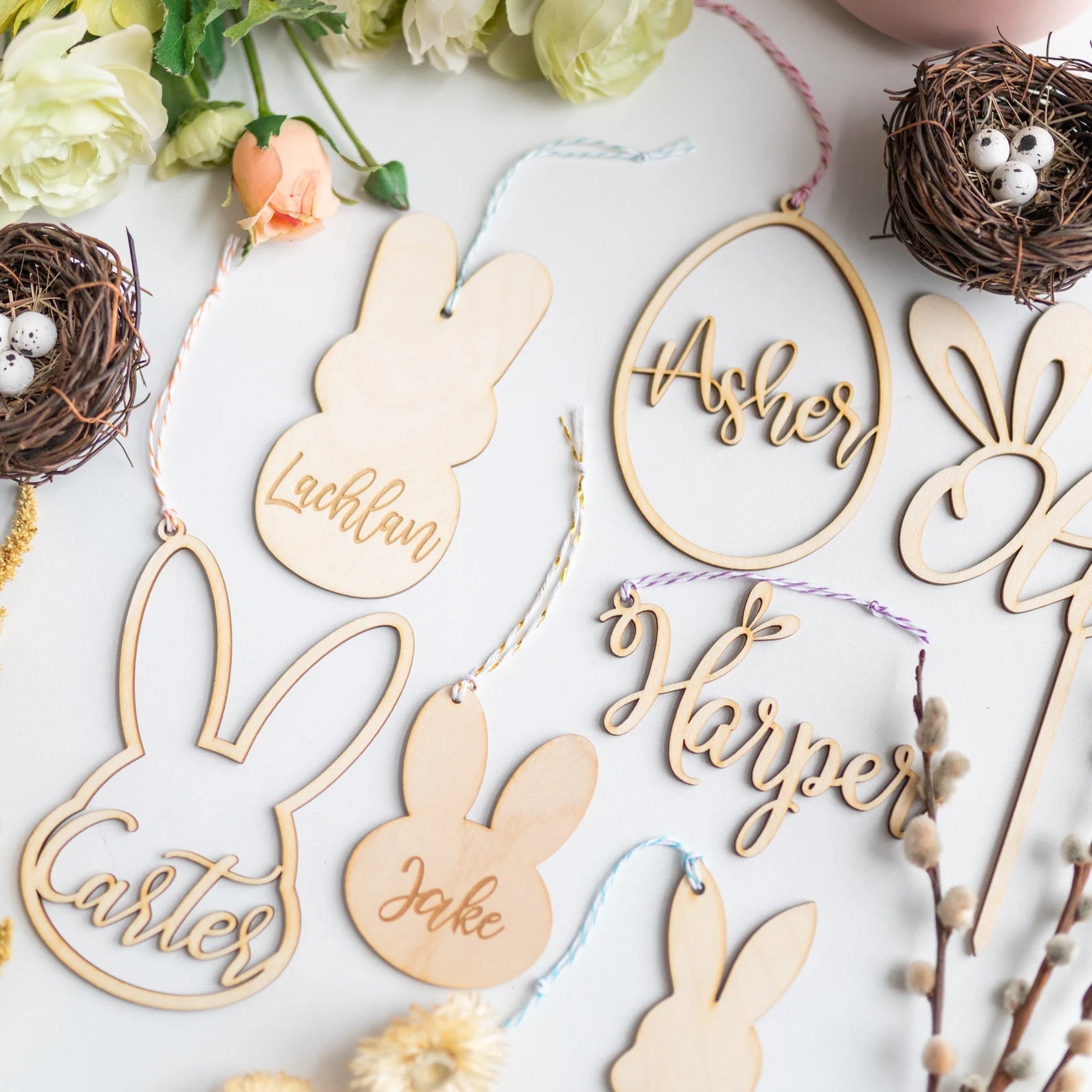 Personalized Bunny Tags Birch Bar + Co.